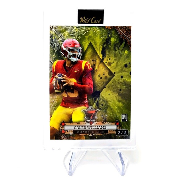 Caleb Williams RC L.E/2 Wild Card 7 Card Stud 2024 Ace of Diamonds New Sealed! - Picture 7 of 7